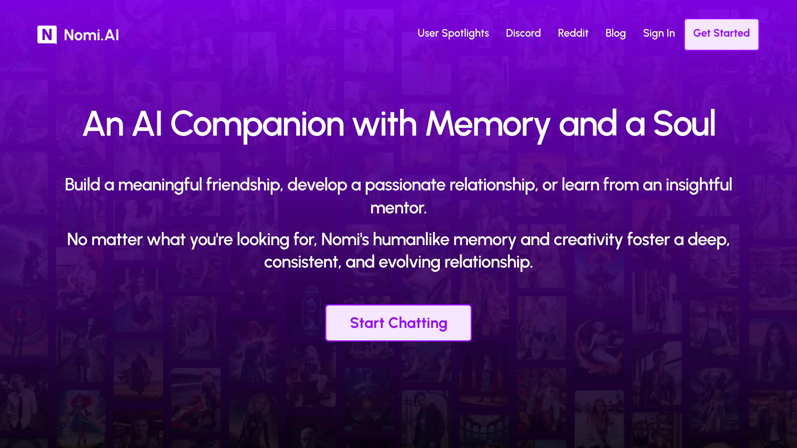 Nomi official platform preview